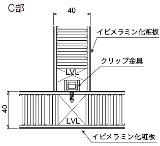 リンクブース横方向断面図C