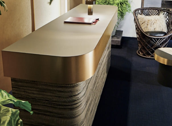 メタル化粧板を使ったカウンターイメージ